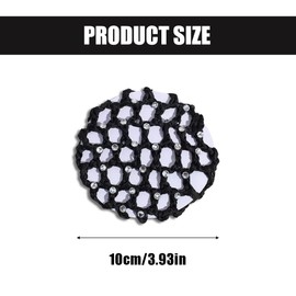 WeddHuis Pack of 5 Bun Hairstyle Aid, Fabric Knot Net, Bun Net, Bun Cushion, for Gymnastics, Rhythmic, Gymnastics, Ballet (Black)