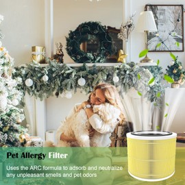 Core 300 Filter Replacement, True HEPA Filter for LEVOIT Core 300 Air Purifier, 3-in-1 Activated Carbon Pet Care Replacement Filter, Compatible with LEVOIT Core 300/Core 300S, Core 300-RF-PA