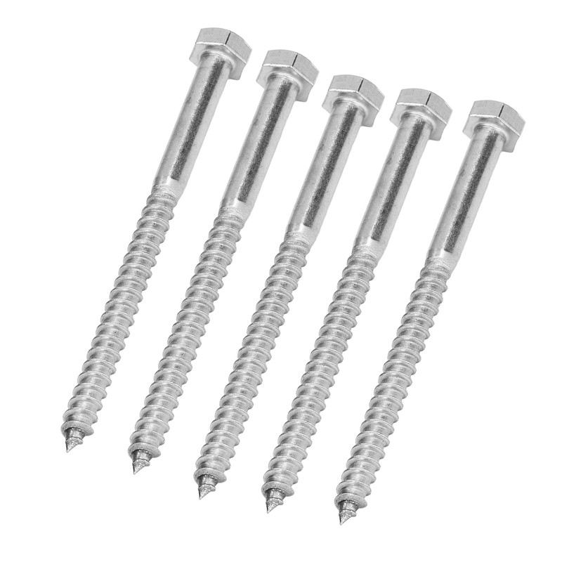 304 Stainless Steel Half Thread Bolt Wood Hex Lag Screws