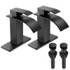 FRANSITON Black Waterfall Bathroom Faucet Lavatory Single Handle 1 or