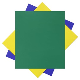 sourcing map 3PCS Heat Transfer Vinyl, Blue Yellow Green 12" x 10" HTV Iron-on Vinyl Sheet for T-Shirts DIY Heat Vinyl Design Easy to Cut & Weed