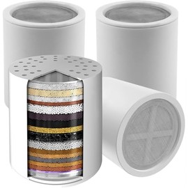 Cartucho de Filtro de Ducha Universal de 20 Etapas, Set de 4 Cartuchos de Reemplazo del Purificador de Agua para Eliminar el Cloro, reduce el agua dura, para Mejorar la Salud de la Piel y el Cabello