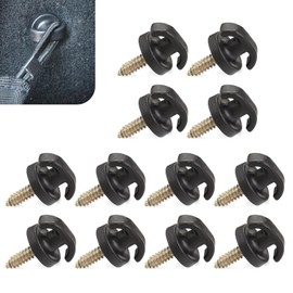 Anyhut 12PCS Luggage Net Hooks, Trunk Mount Hook Kit, Universal Luggage Net Grommets, Multi-Functional Automotive Rear Storage Net Clips for Cars, SUVs and Trucks (Black #12PCS)