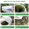 Agfabric Plant Covers Freeze Protection with Zipper 108"x108" 0.9oz Plant