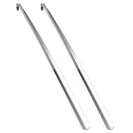 Urby Leg Long One Piece Extra Long Shoe Horn With Handle For Seniors Or Plus Size People, Calzador De Zapatos Largo, Made With One Piece Stainless Steel, 30in/80cm (2pk)