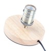 E26/E27 Table Lamp Holder Household Retro Wooden Lamp Base with