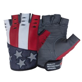Hugger American Flag Goat Skin Fingerless Glove (Large)
