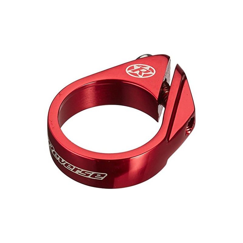 Reverse collier de selle à vis diamètre 34.9 mm rouge