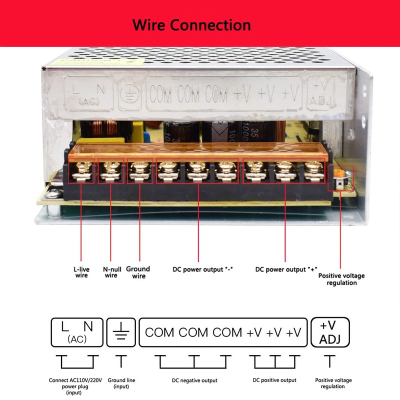 DC 24V 10A 240W Universal Regulated Switching Power Supply AC