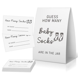 OXEDP Guess How Many Socks Game, Minimalist Baby Shower Game, Socks Guessing Game, Baby Shower Games, Baby Shower Ideas GSK03