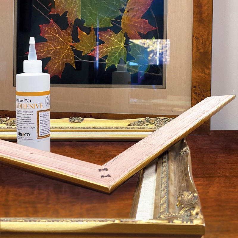 LINECO PVA Adhesive, Picture Frame Glue, Adhere Wood or MDF,