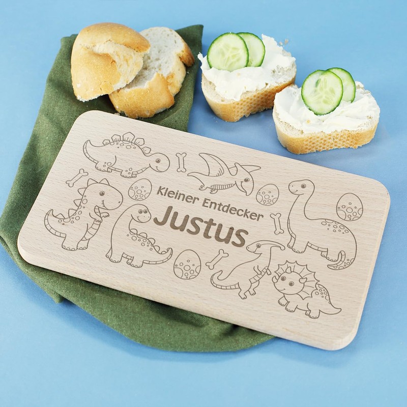 Striefchen® Wooden Breakfast Board for Children with Desired Name Ideal
