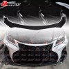 Unbranded V-Style Gloss Black Front Bumper Lip For 2021-2022 Lexus