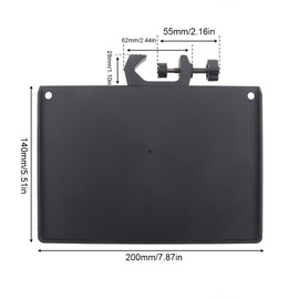 RTNLIT Microphone Stand Tray, Clamp On Firm Rack Tray Holder with 4.5 Pound Weight Capacity Adjustable Mic Stand Shelf for Live Streaming, Stage, Music Sheet, Karaoke, Recording, Podcast (7.9" × 5.5")