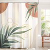 YCSBOHOSCS Boho Sage Green Shower Curtain 70.8x70.8 with 12 Hooks