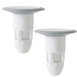 Shower Floor Drain Backflow Preventer Valve Sewer Core Drainage Insert Drain Plug Hair Catcher Gas Sealer Floor Strainer Trap Seal (White-2Pack)