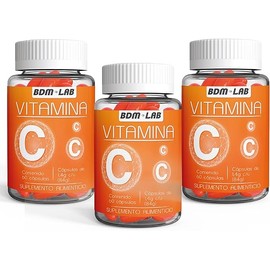 BDM LAB | Vitamina C | Suplemento Alimenticio | 3 x 2 | 60 cápsulas c/u