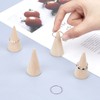 FINGERINSPIRE 30 Pcs Wood Cone Ring Holder Finger Jewelry Display