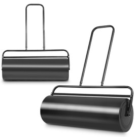 Lawn Roller, 13x24-Inch, 48L/ 13 Gallons Heavy-Duty Push/Tow Behind Water/Sand Filled Garden Drum Roller for Park, Garden, Yard, Ball Field, Green