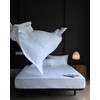 XZ XIFA White Linen Sheets Full Set, 100% Washed French