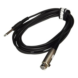 Shure C15AHZ - Cable de 15 pies con enchufe de teléfono de 1/4 pulgadas en el extremo del equipo