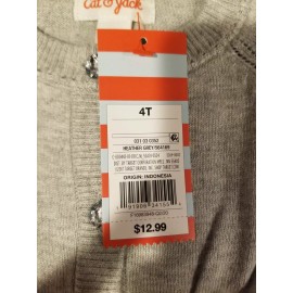 Cat & Jack Children's Cat & Jack Grey Cardigan size 4T