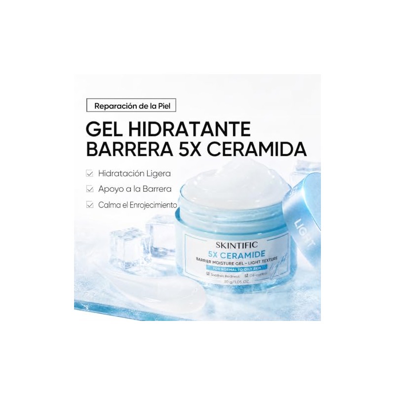 SKINTIFIC Gel Hidratante Facial 5X Ceramida Light 30g