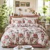 Floral Bedding King 100% Cotton Duvet Cover Set Botanical Comforter
