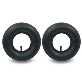 Pack of 2 4.10/3.50-4 inch inner tube tyres, TR-13 straight valve handle, heavy duty replacement for wheelbarrows, tractors, mowers, trolleys