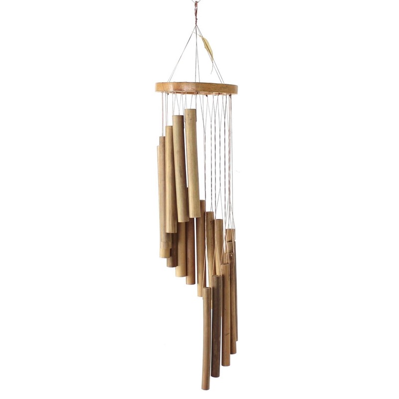 Budawi Wind Chime Bamboo Spiral Wind Chimes Made of Fine