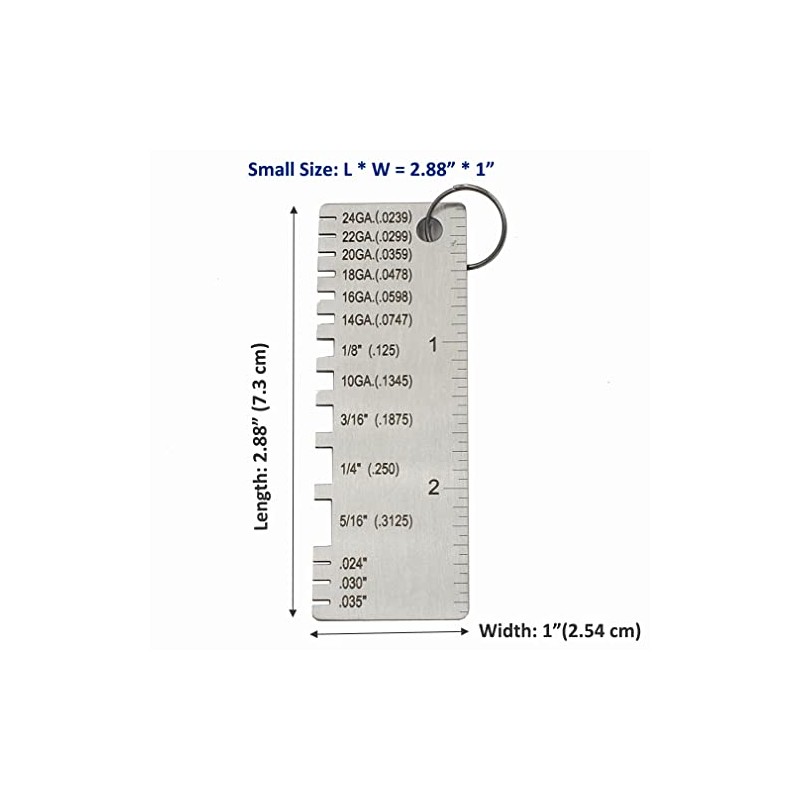 DGOL Stainless Steel Mini Portable Metal Sheet Thickness Gauge Material