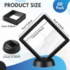 60 Pcs 3D Floating Display Case PE Film Jewelry Storage
