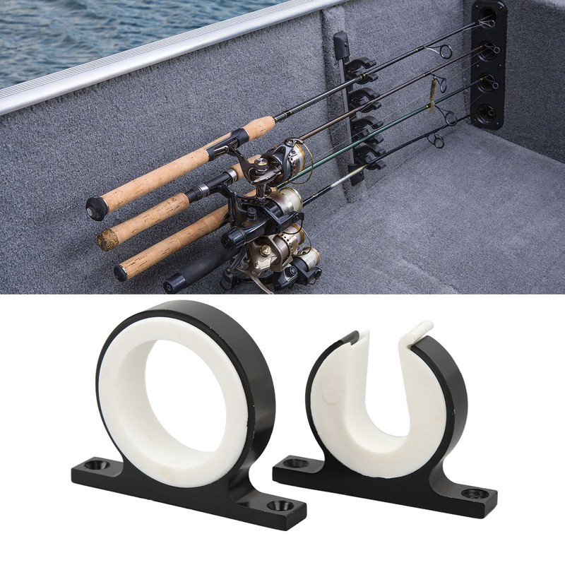 2 Pcs Fishing Rod Holder Horizontal Vertical Aluminium Boat Mounted