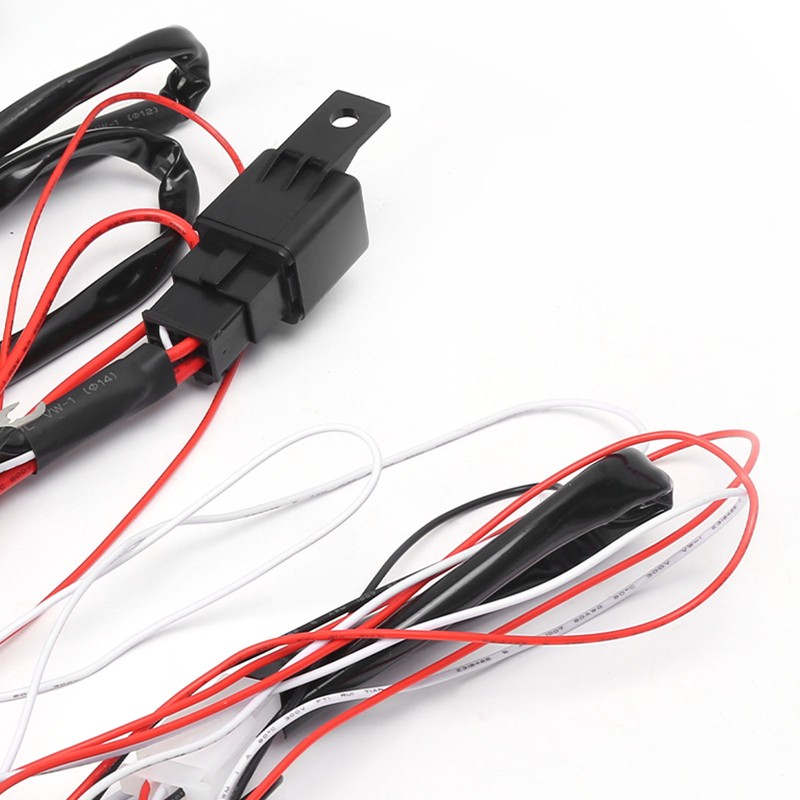 40A 12V LED Spotlights Wiring Harness 1-to-2 IP67 Waterproof for