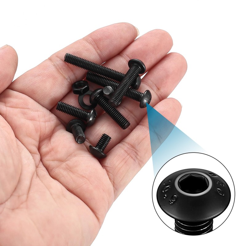 271 Piece M5 Screws Set, Allen Screws Nuts Set, Black