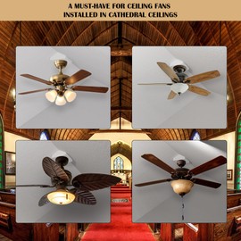 Vapikirv Fan Mounting Box, FB900-1, Supports Fans to 70 LBS and Fixtures up to 200 LBS, Paintable, Fits Cathedral Ceiling Angles of 80 or Up, White