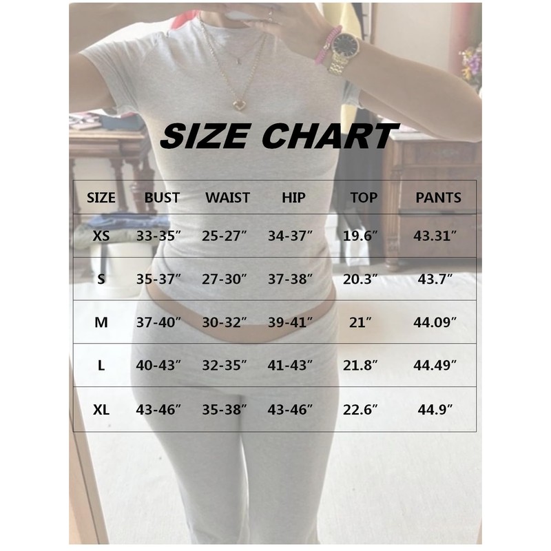 AYWA Women's 2 Piece Lounge Sets Short Sleeve Crop Top