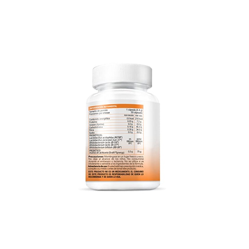 BIO B | Probióticos 25 billones UFC + prebióticos |