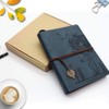 A5 Notebook Refillable, Vintage PU Leather Notebook Travel Journal Diary