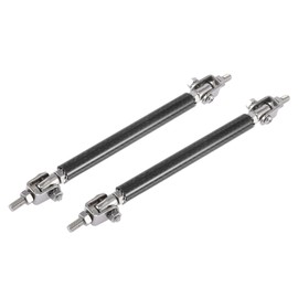 Hihaha Adjustable Bumper Lip Splitter Strut Rod Support for Car Aluminum Alloy 10cm / 2pcs Black Carbon Fiber