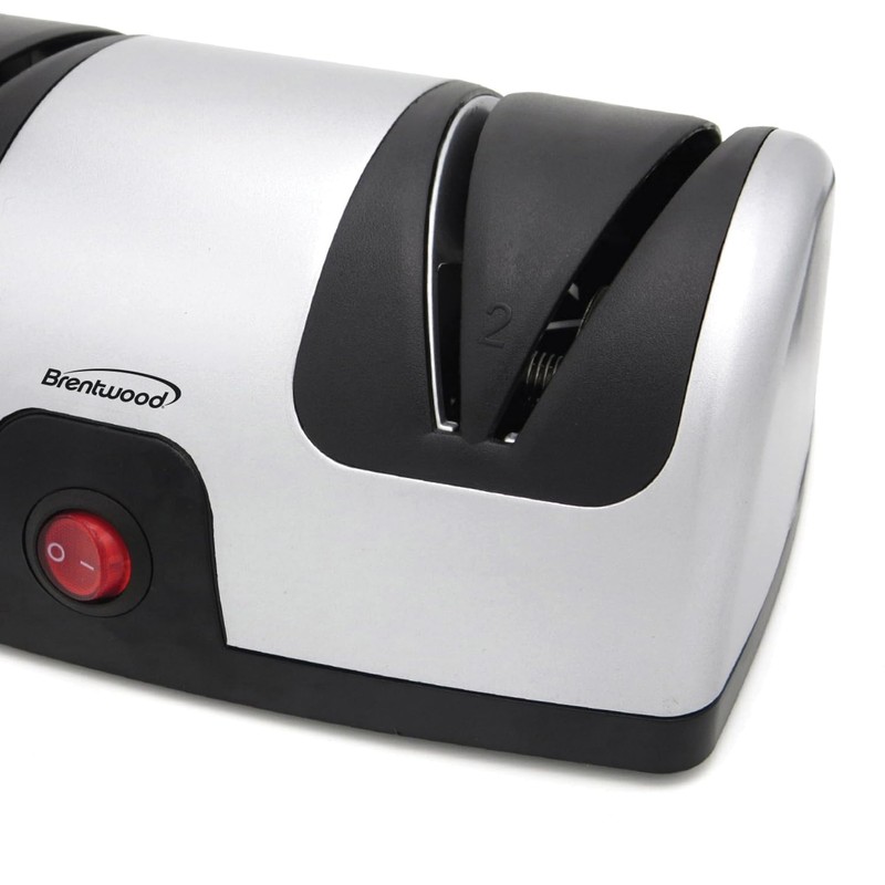 Brentwood TS-1001 2-Stage Electric Knife Sharpener, 9.80in. x 7.20in. x