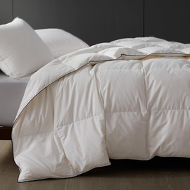 sleeprove Lightweight King Down Comforter for Hot Sleepers & Summer - Noiseless Luxury Duvet Insert with 8 Corner Loops, White 106"x90"
