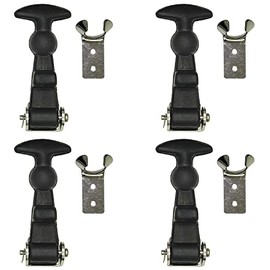 Buyers Products WJ201SS4 Rubber Hood Catch with Stainless Steel Hardware, 4 Pack