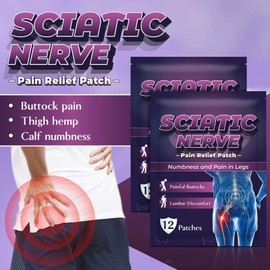 Ischiasnerv Schmerzlinderungs Patch, Ischias Schmerz Patch, 60 Blatt Ischiasnerv Schmerzlinderungspflaster aus elastischem Stoff multifunktionales Muskelpflaster für den Rücken und das Gesäß