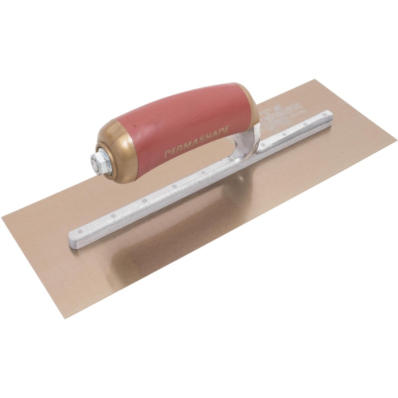 MARSHALLTOWN PermaShape Finishing Trowel, 14 x 5 Inch Flat Golden