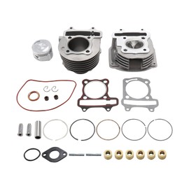 MOFANS 150cc 57.4mm Bore Cylinder Top End Rebuild Kit Fit for Moto Scooter 150cc GY6 Chinese Scooter 157QMJ Engines