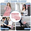 Travel Blanket 2 in 1 with Soft Pillowcase for Men