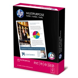 Hp 115100 Multipurpose Paper, 96 Bright, 20 Lb, Letter, White, 2500 Sheets/Carton