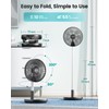 TriPole Foldable Standing Fan 12" Portable Rechargeable Battery Pedestal Fan