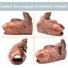 Euiroet Real Koi Sculpture Gutter Diverter Rain,Eco-Friendly Resin Gutter Extender